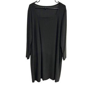 Tiana B Black Long Sleeve Sheath Dress Made In USA Sz 1X